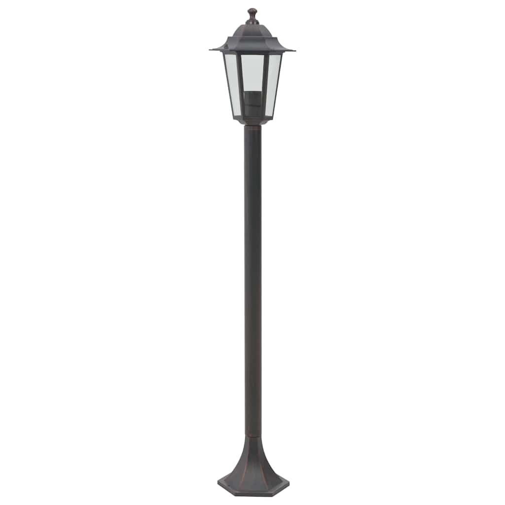 vidaXL Garten-Pollerleuchte 6 Stk. E27 110 cm Aluminium Bronzefarben