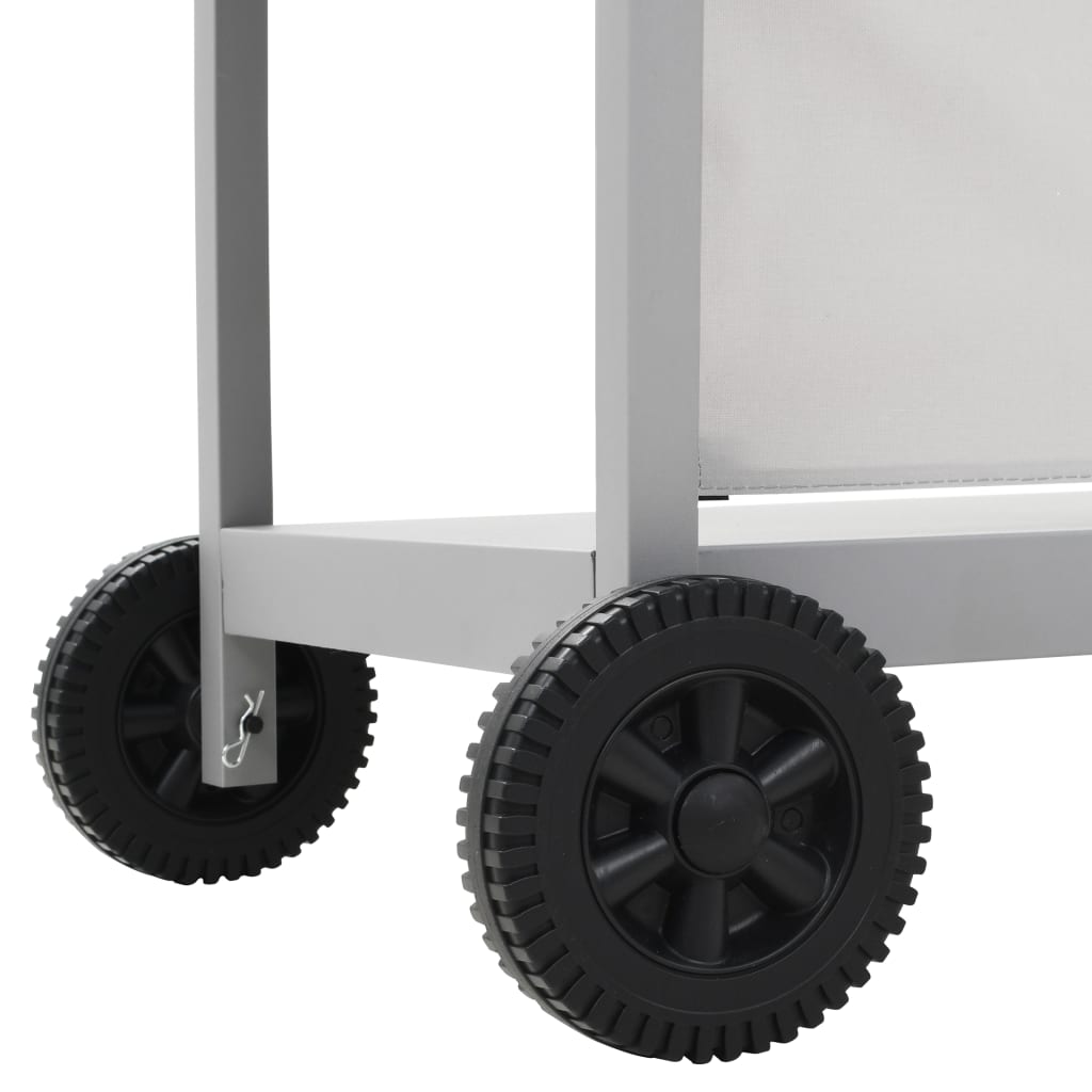 vidaXL Gasgrill mit 6 Flammen Edelstahl Silbern