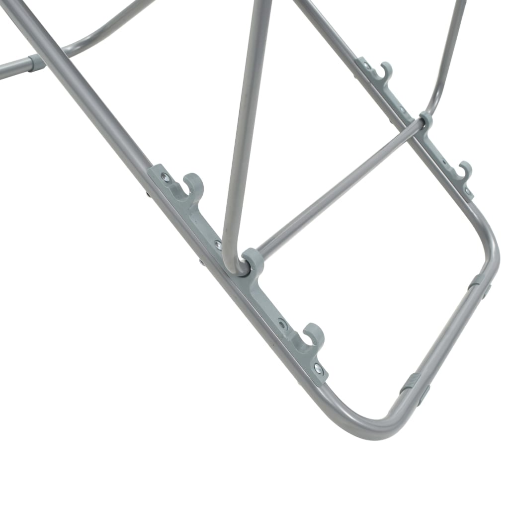 vidaXL Klappbare Strandstühle 2 Stk. Stahl und Oxford-Gewebe Blau