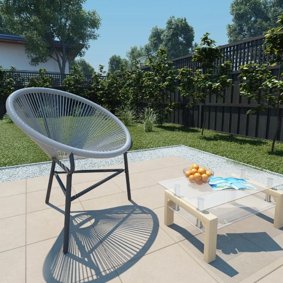 Acapulco-Gartenstuhl Poly Rattan Beige