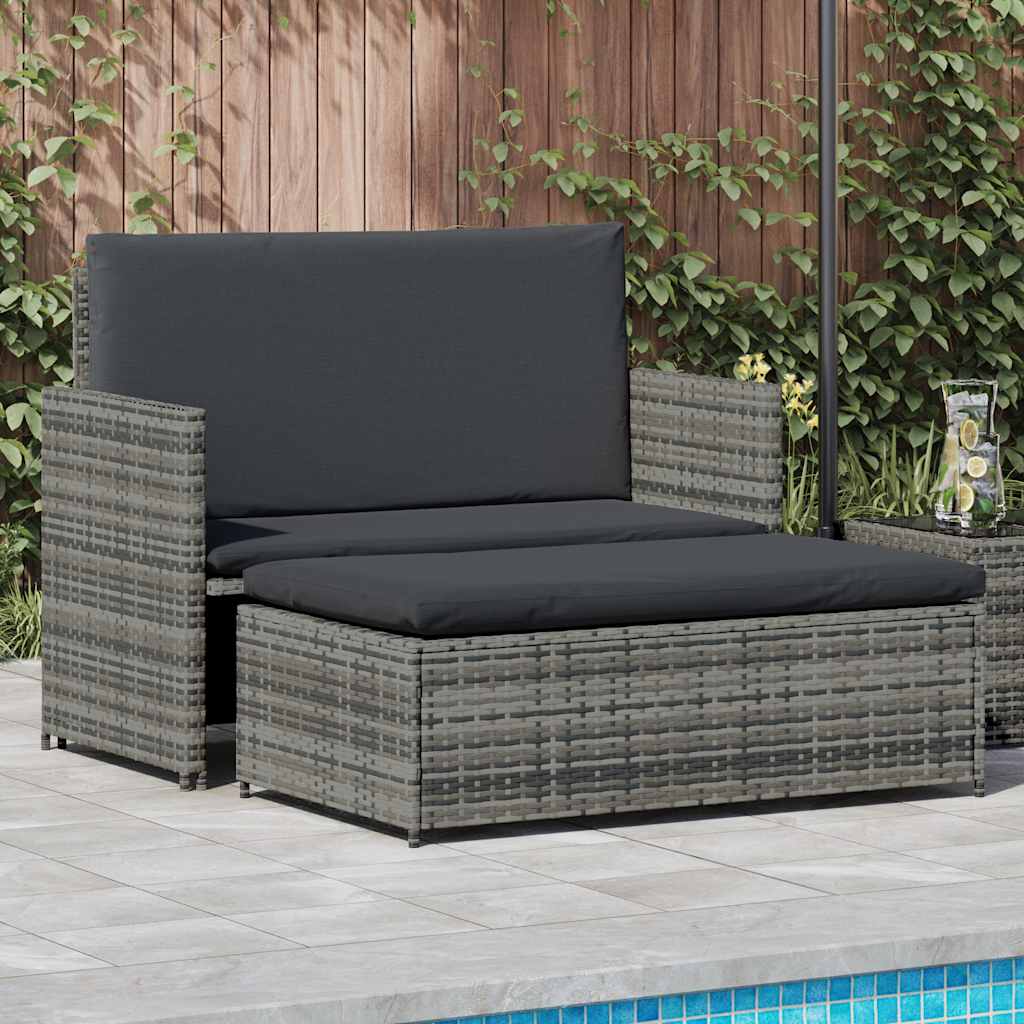 vidaXL Gartensofa Poly Rattan Braun