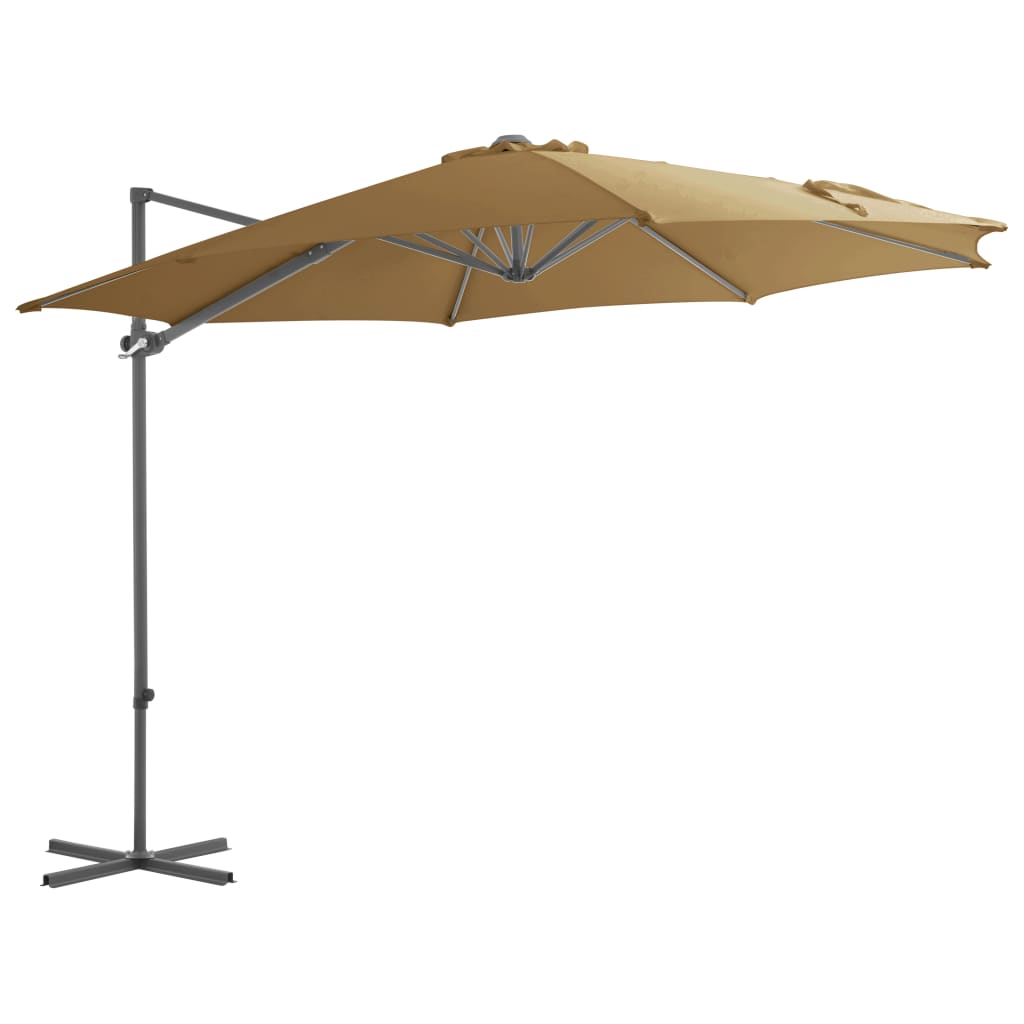 Ampelschirm mit Stahl-Mast 250x250 cm Bordeauxrot