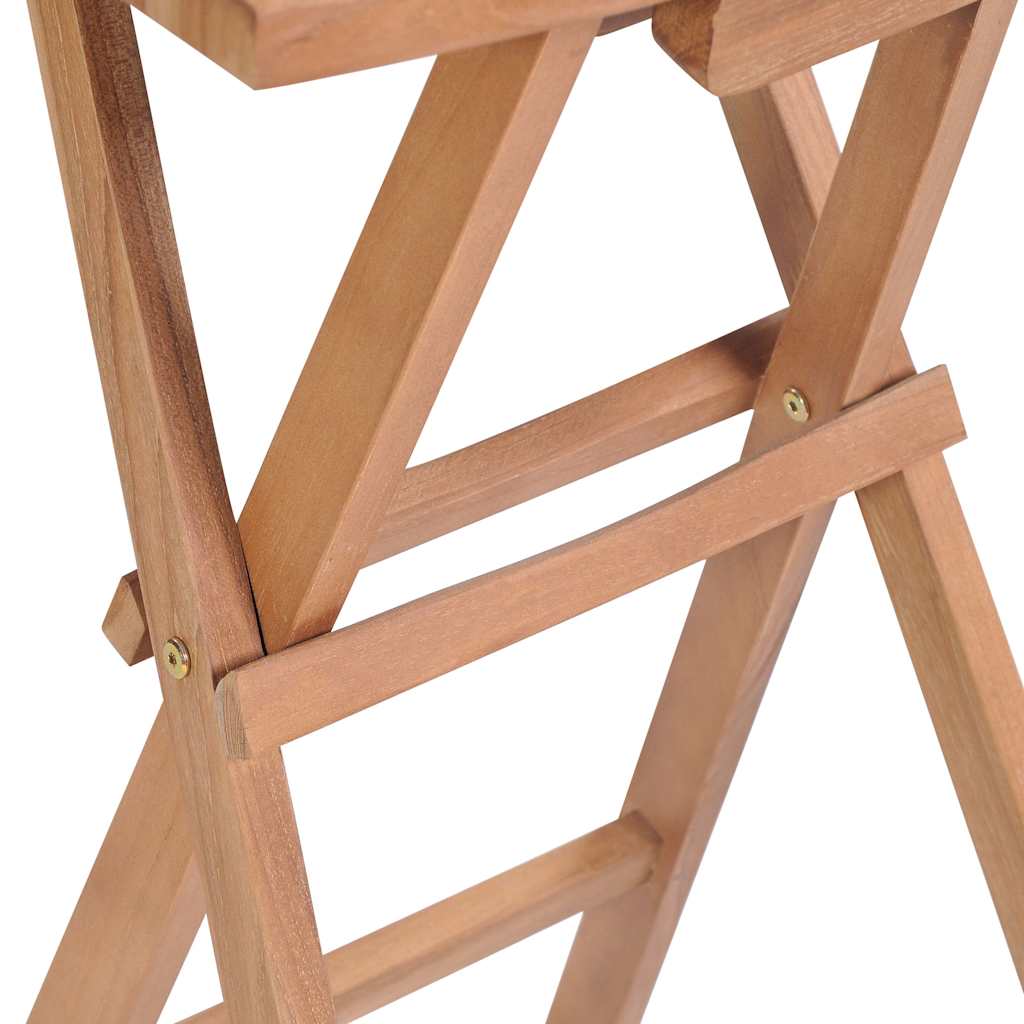 vidaXL Klappbare Barhocker 2 Stk. Massivholz Teak