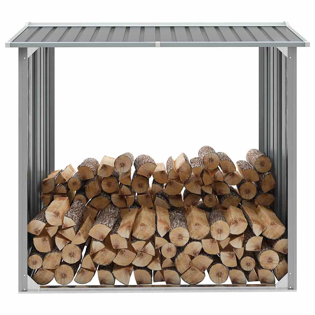 vidaXL Brennholzlager Verzinkter Stahl 172 x 91 x 154 cm Grau
