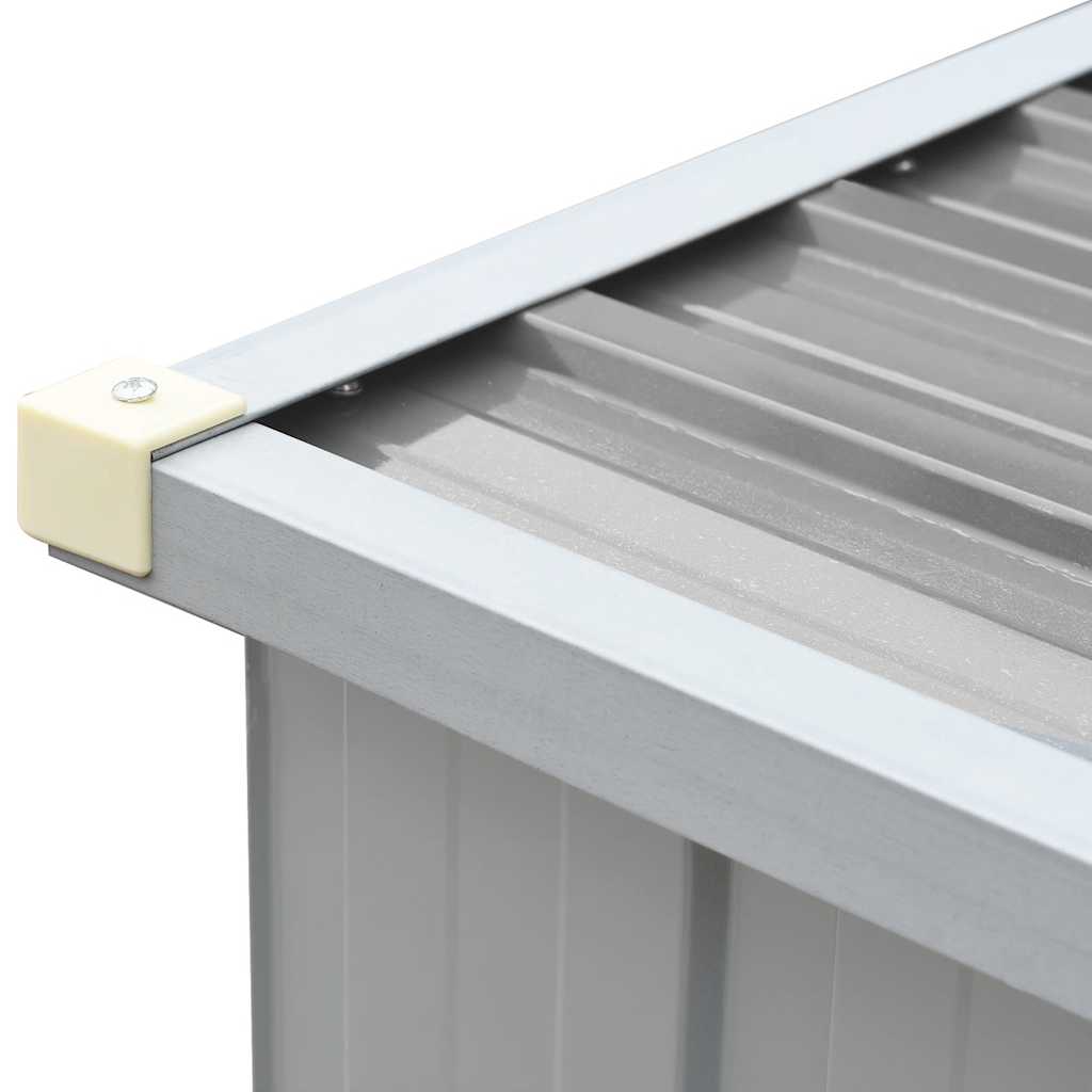 vidaXL Brennholzlager aus verzinktem Stahl 330x84x152 cm Grau