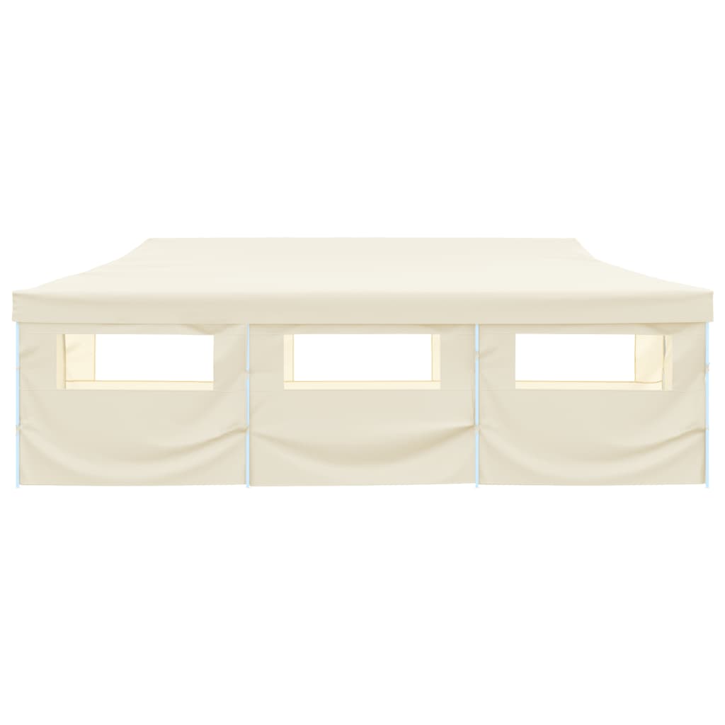 vidaXL Faltzelt Partyzelt Pop-Up mit 8 Seitenwänden 870x291x315 cm Creme