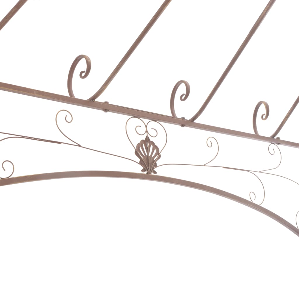 vidaXL Gartenpavillon Antikbraun 4 m Eisen