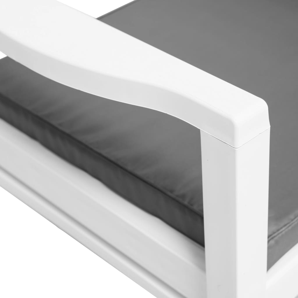 vidaXL 3-tlg. Garten-Essgruppe Weiß Kunststoff