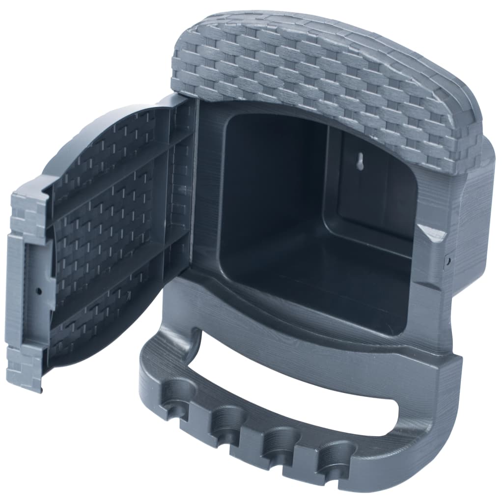 vidaXL Wand-Schlauchtrommel mit Schlauch Anthrazit Kunststoff