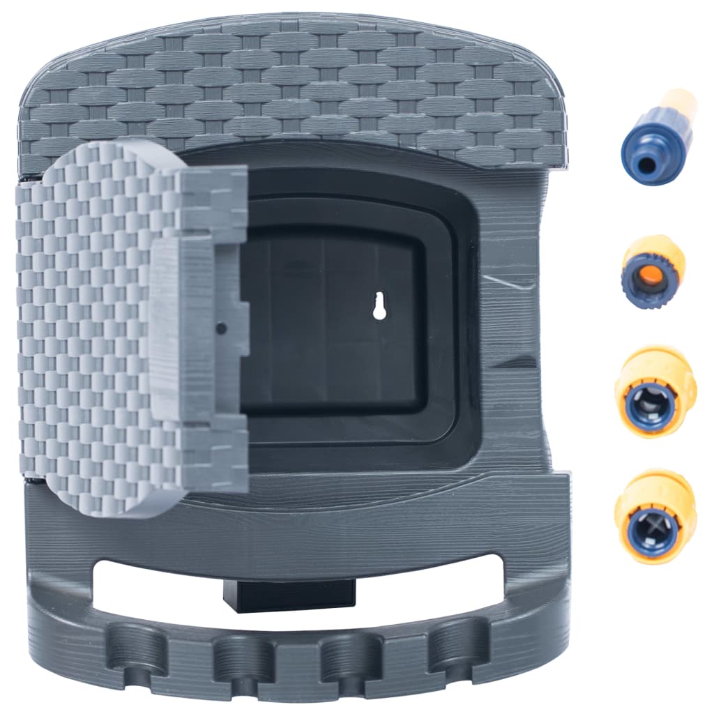 vidaXL Wand-Schlauchtrommel mit Schlauch Anthrazit Kunststoff