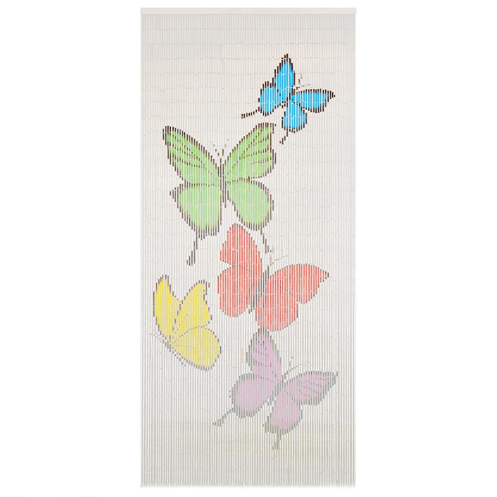 vidaXL Insekten-Türvorhang Bambus Druck 90x220 cm Bambus