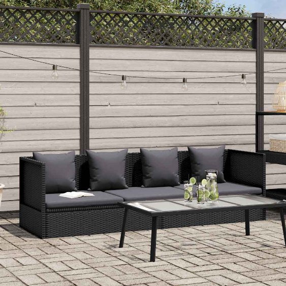 vidaXL Garten-Sofabett 200x60 cm Poly Rattan Grau