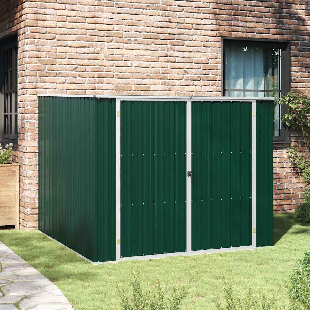 vidaXL Gerätehaus Grün 195x198x159 cm Verzinkter Stahl