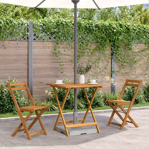 vidaXL Klappbarer Gartentisch 60x60x75 cm Massivholz Akazie