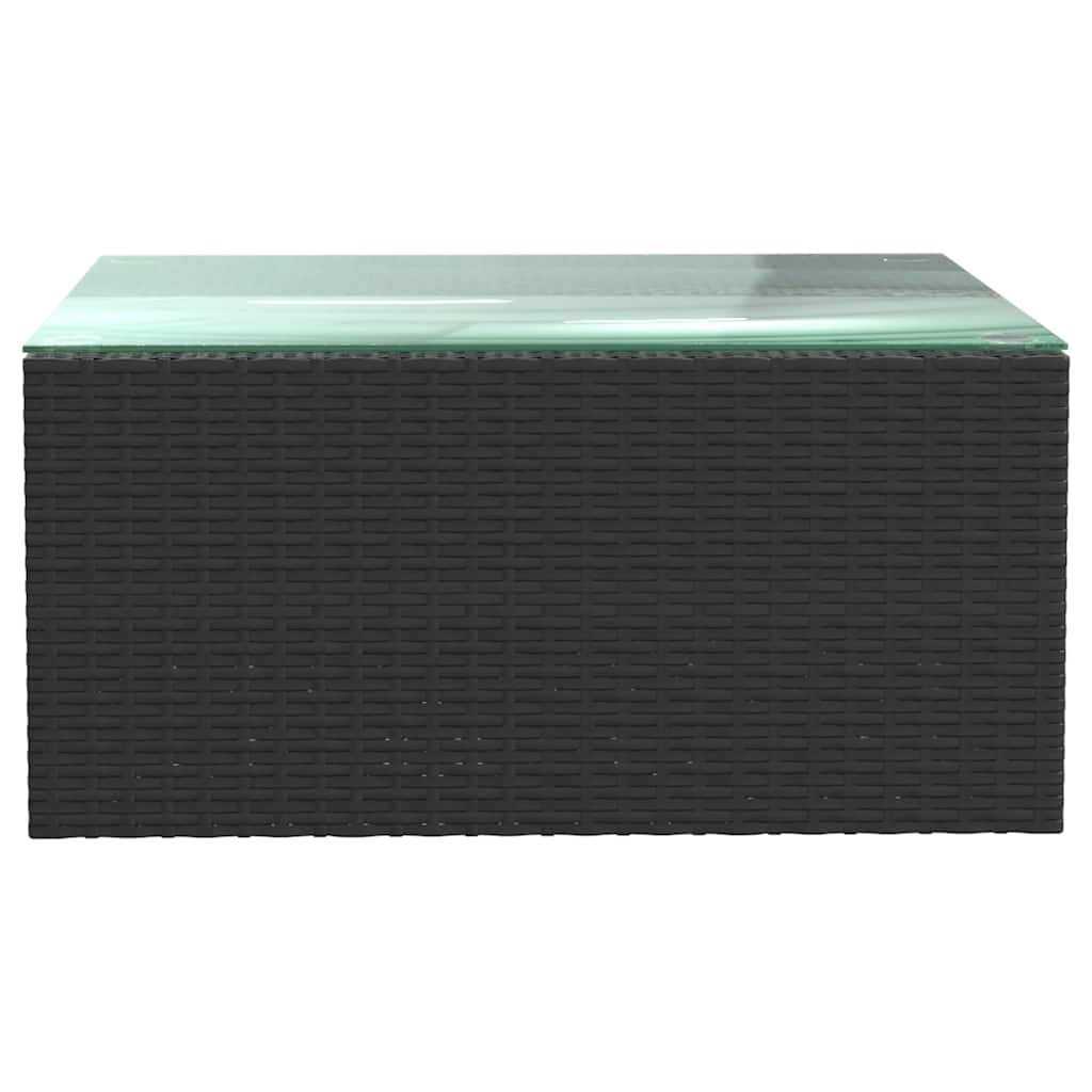 vidaXL 9-tlg. Garten-Lounge-Set mit Auflagen Poly Rattan Schwarz