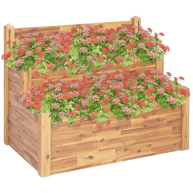 vidaXL Garten-Hochbeet 60 x 60 x 44 cm Massivholz Akazie