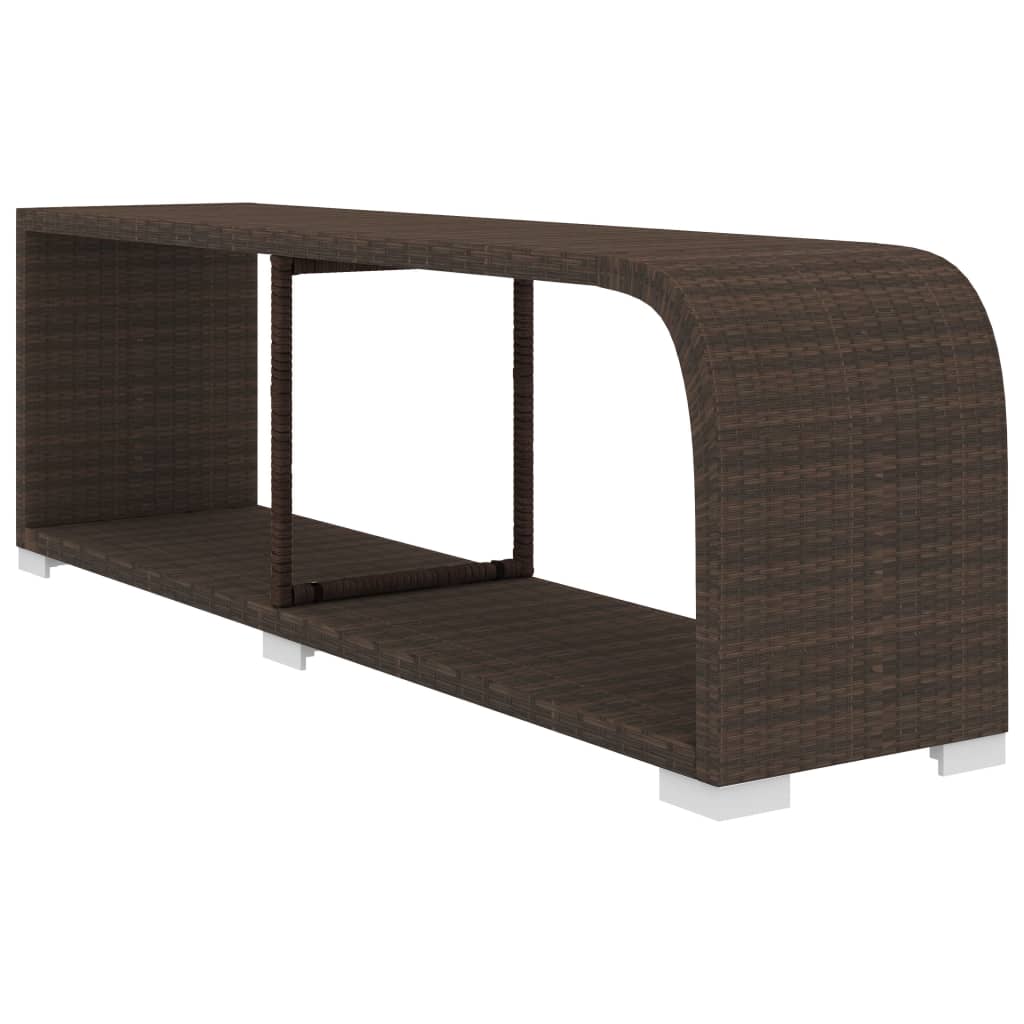 vidaXL 10-tlg. Garten-Lounge-Set mit Auflagen Poly Rattan Braun