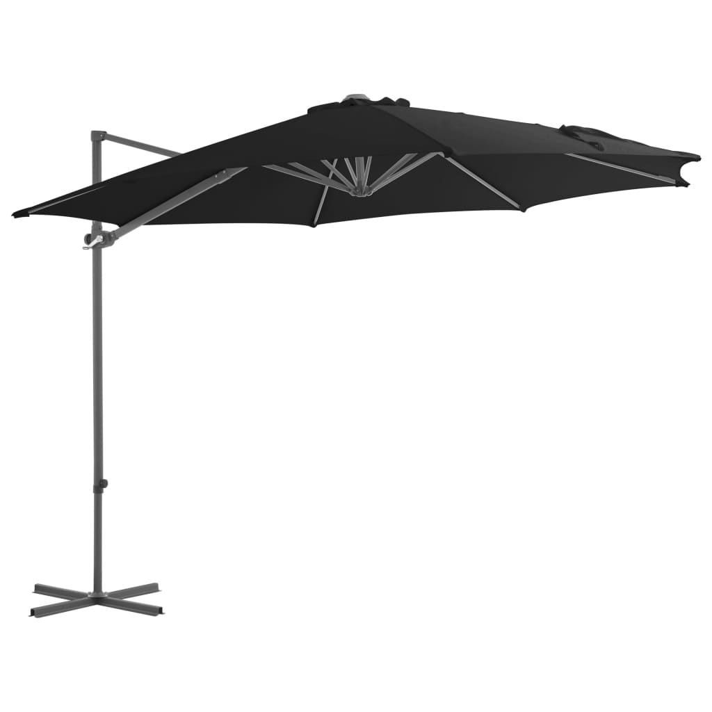 Ampelschirm mit Stahl-Mast 250x250 cm Bordeauxrot
