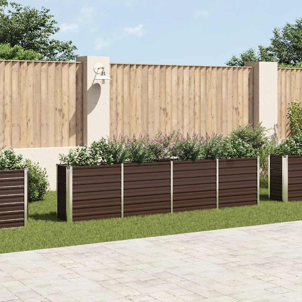 vidaXL Hochbeet Braun 160 x 80 x 77 cm Verzinkter Stahl