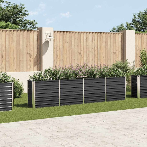 vidaXL Hochbeet Anthrazit 160 x 80 x 77 cm Verzinkter Stahl