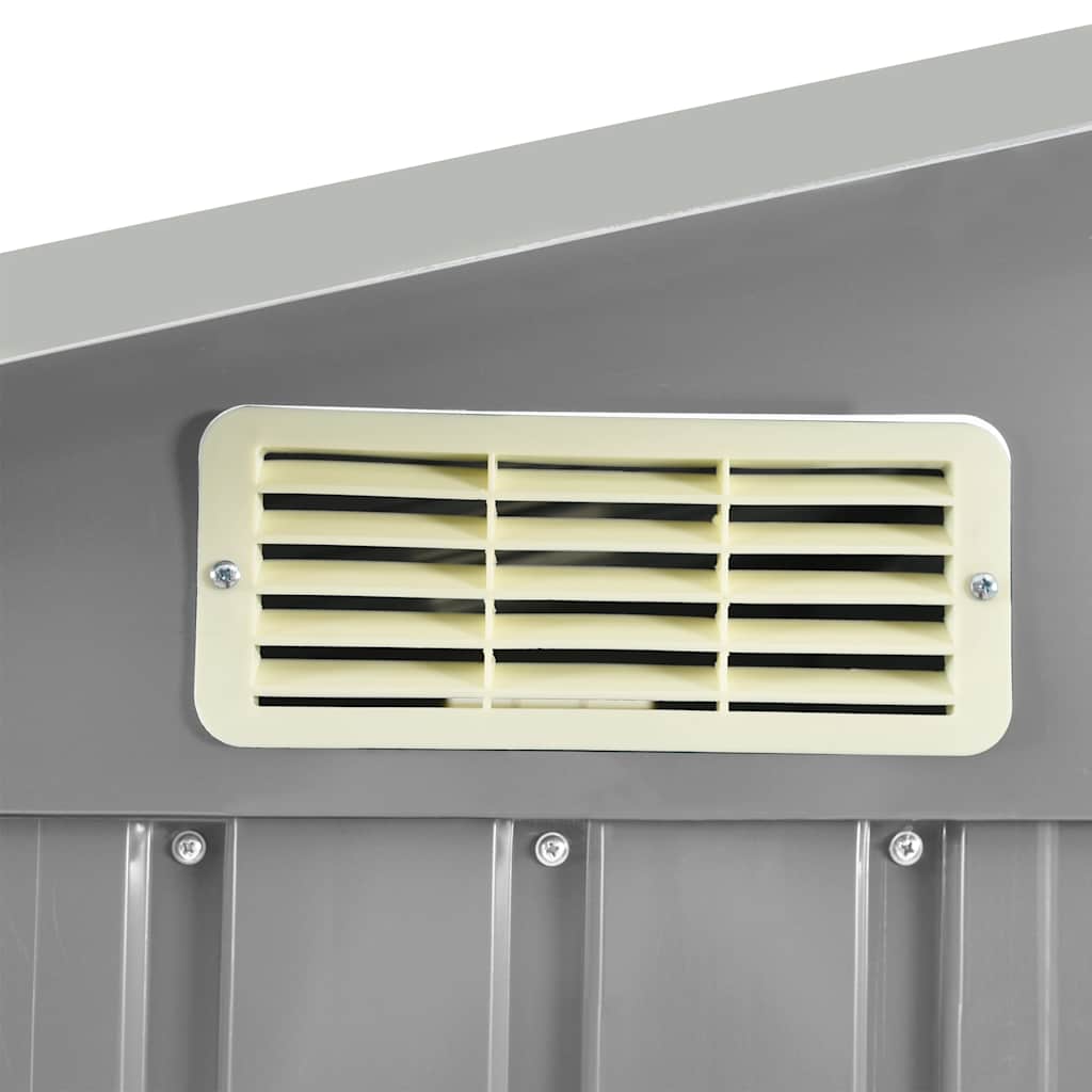 vidaXL Gartenhaus mit Regal Grau 205x130x183 cm Eisen