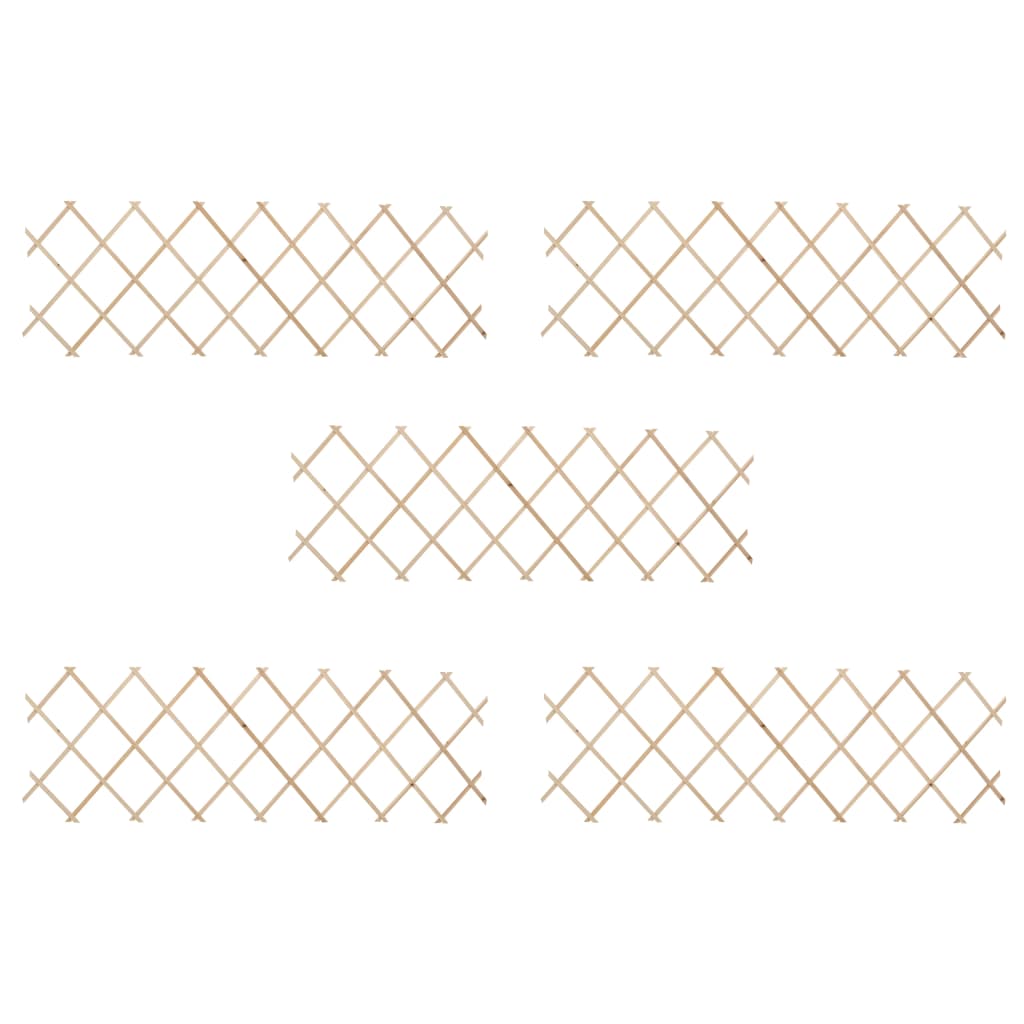 vidaXL Scherenzaun 5 Stk. Tannenholz 180x30 cm
