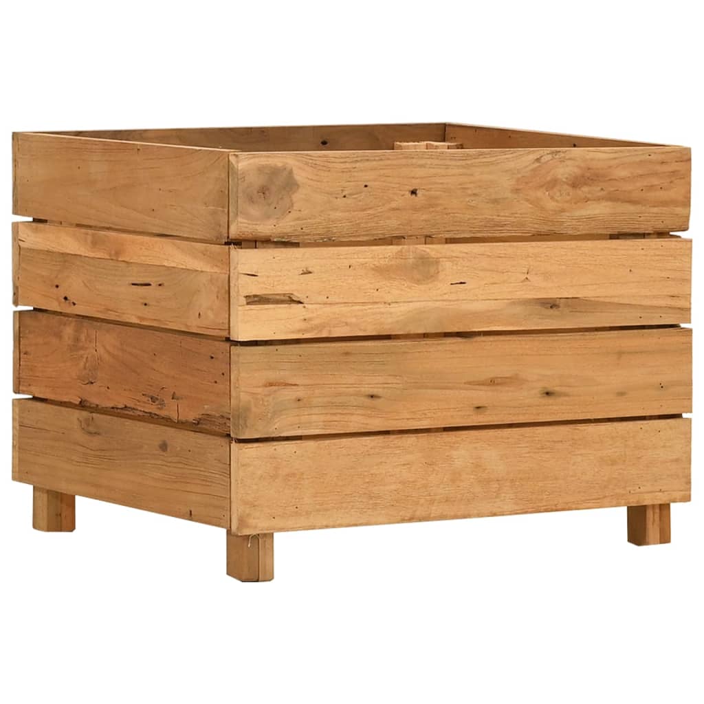 vidaXL Hochbeet 50x40x38 cm Teak Altholz und Stahl