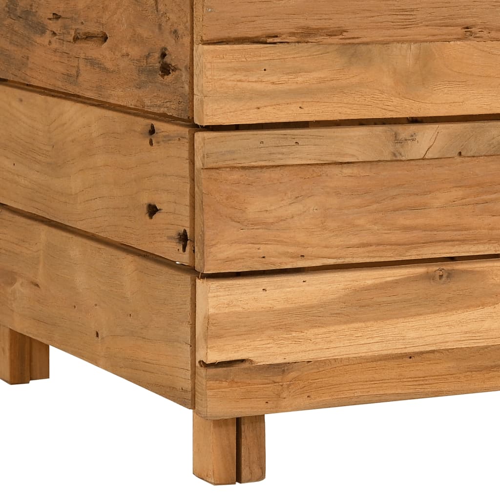vidaXL Hochbeet 50x40x38 cm Teak Altholz und Stahl