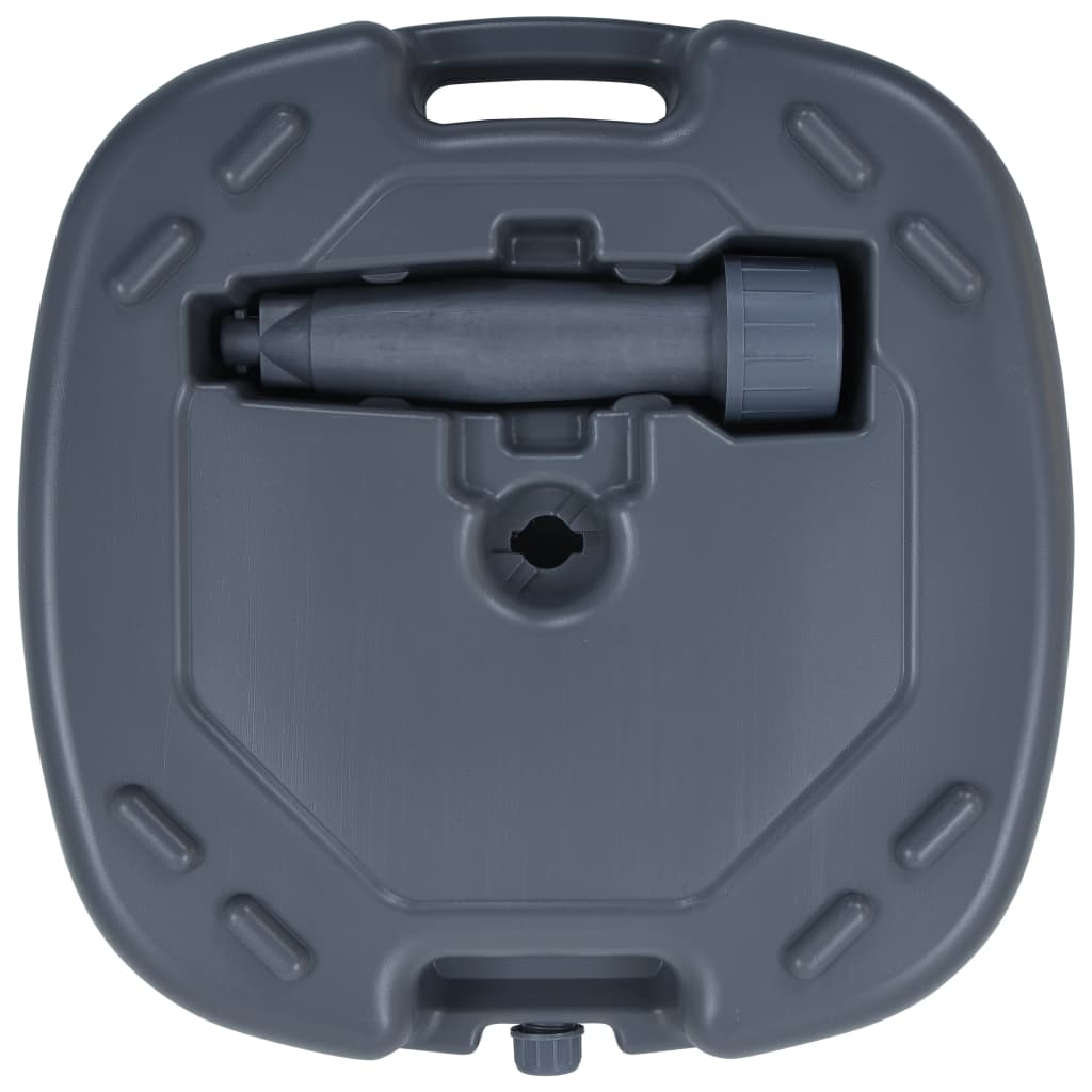 vidaXL Tragbarer Sonnenschirmständer Grau Sand/Wasser