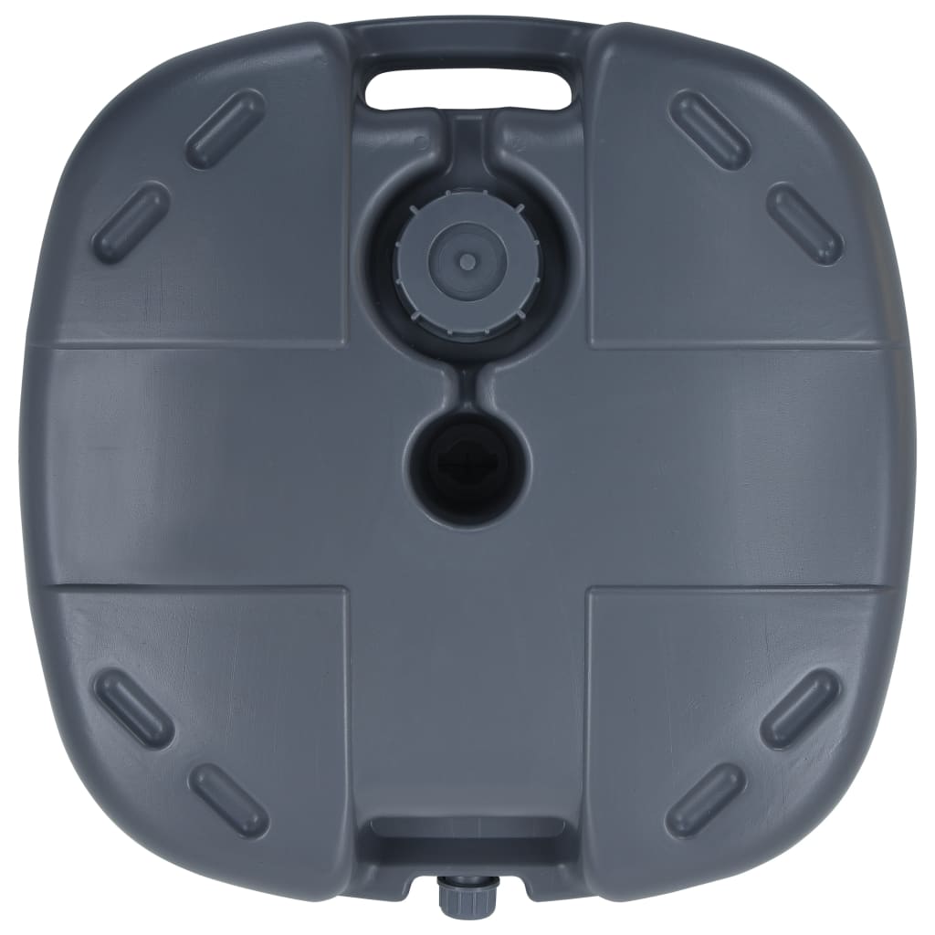 vidaXL Tragbarer Sonnenschirmständer Grau Sand/Wasser