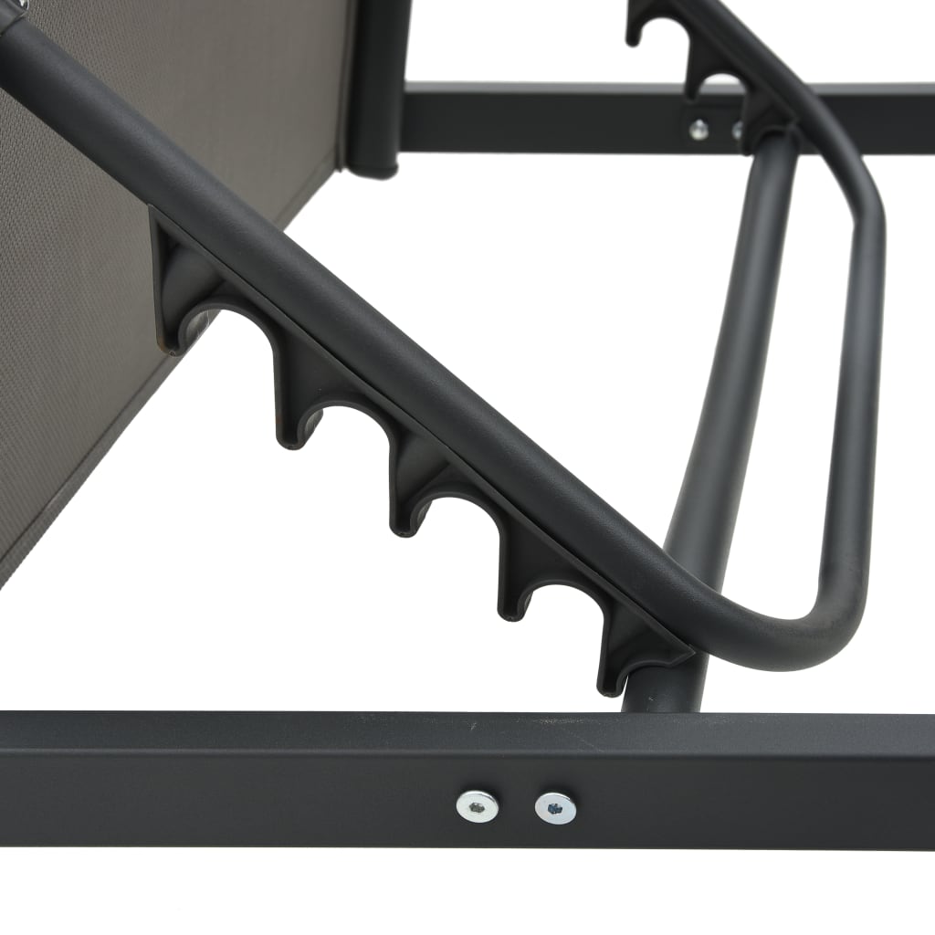 vidaXL Sonnenliege Aluminium und Textilene