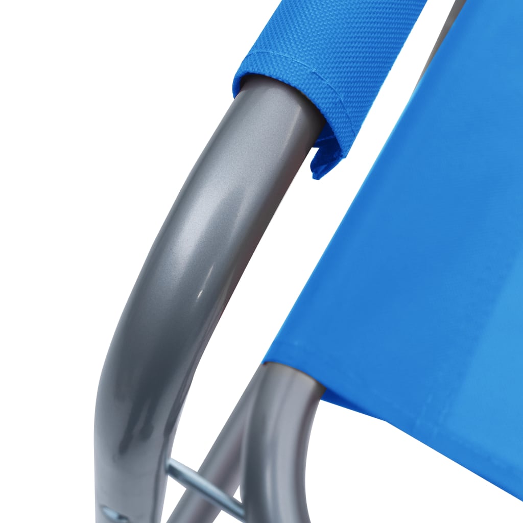 vidaXL Regiestühle 2 Stk. Stahl Blau