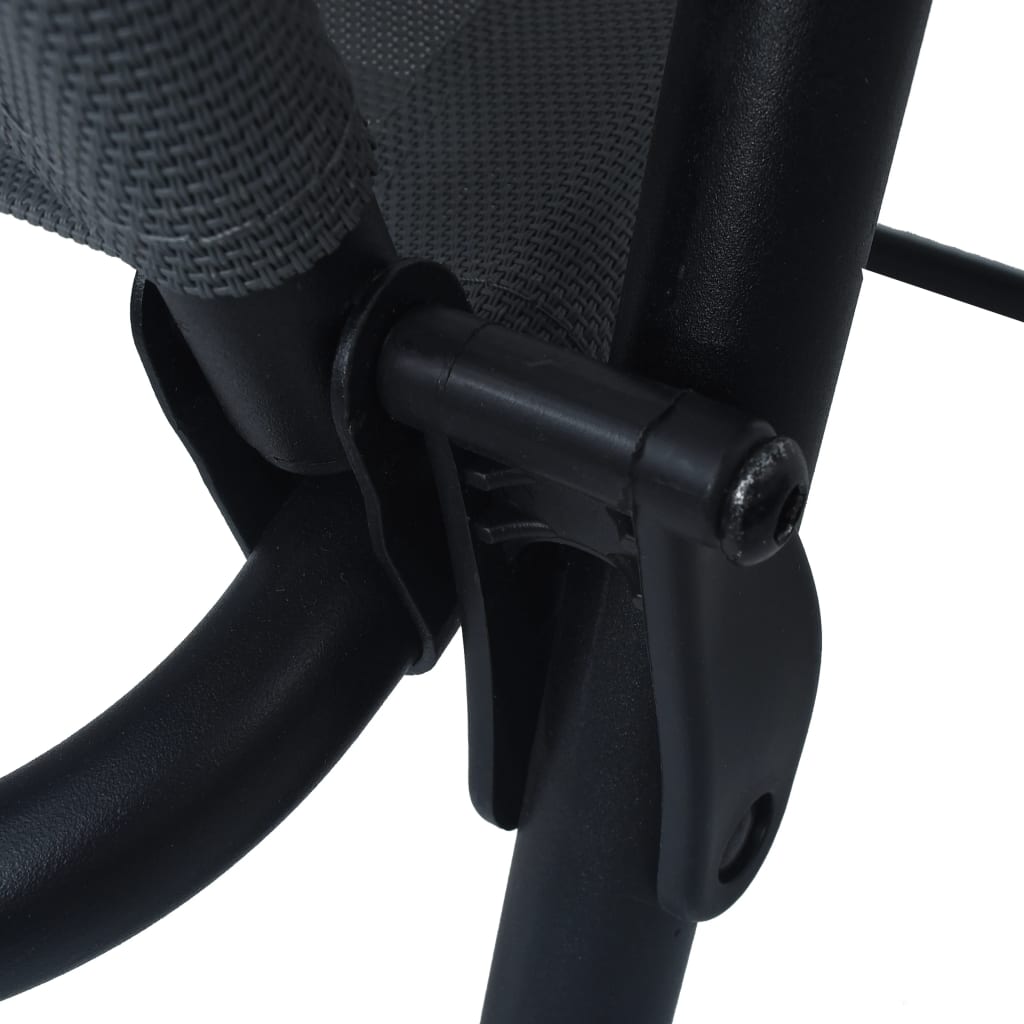 vidaXL Klappbare Gartenstühle 2 Stk. Textilene Grau