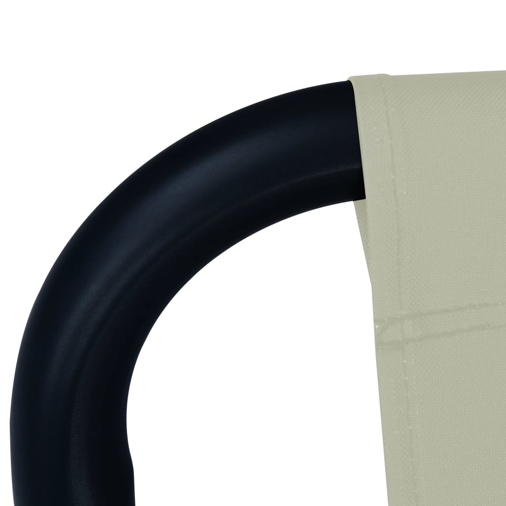 vidaXL Gartenbett Cremeweiß 200 x 90 cm Stahl