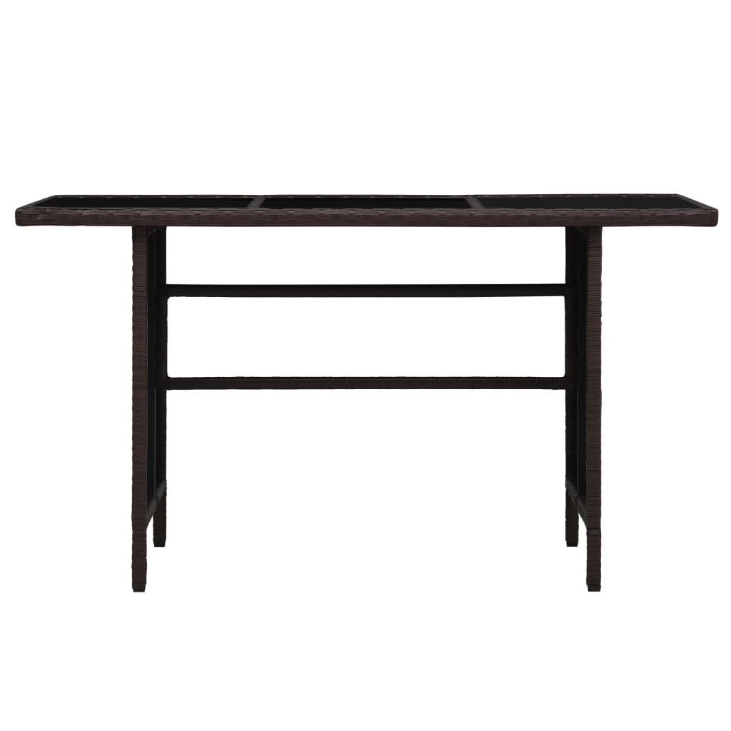 vidaXL 3-tlg. Garten-Lounge-Set mit Auflagen Poly Rattan Braun