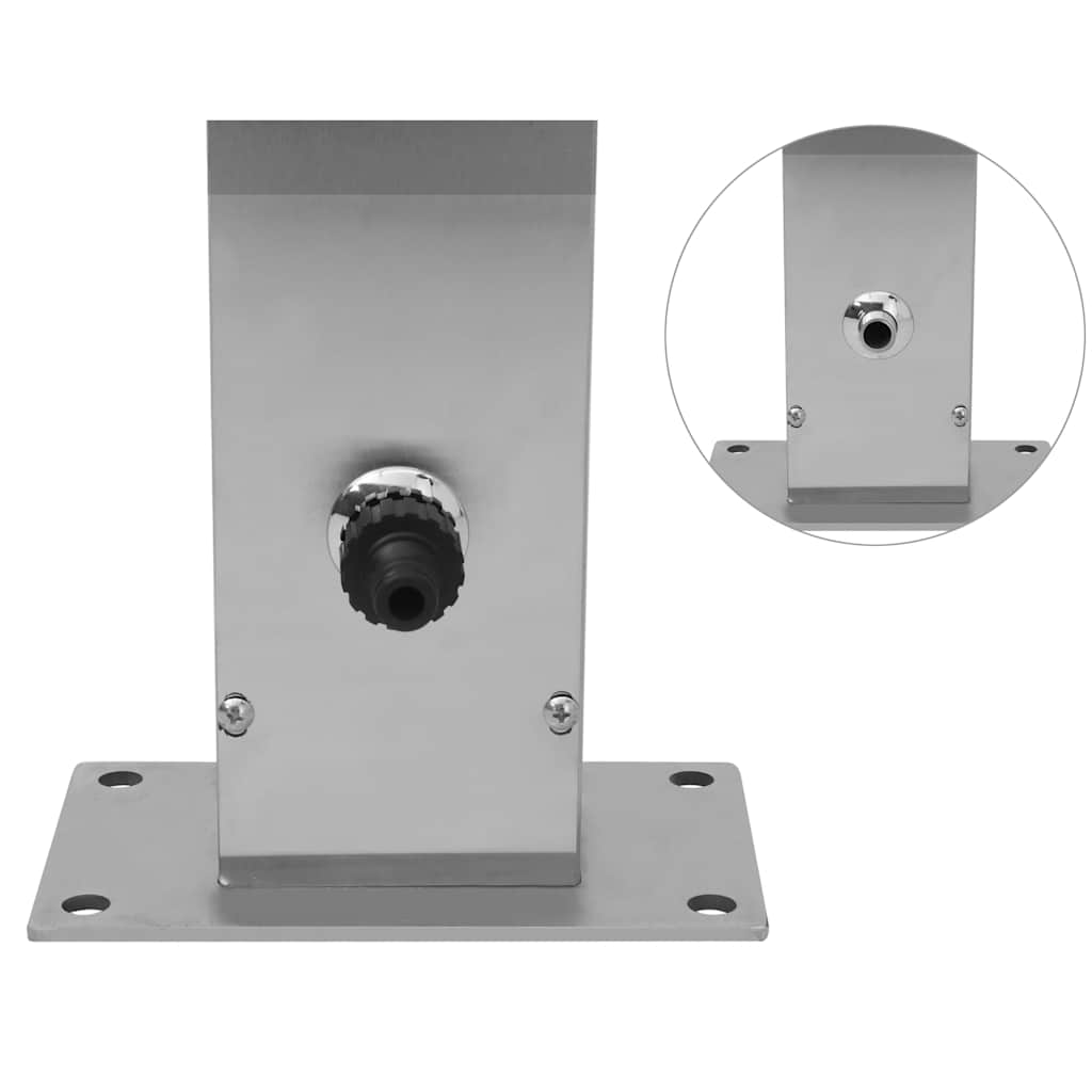 vidaXL Gartendusche Edelstahl Gerade