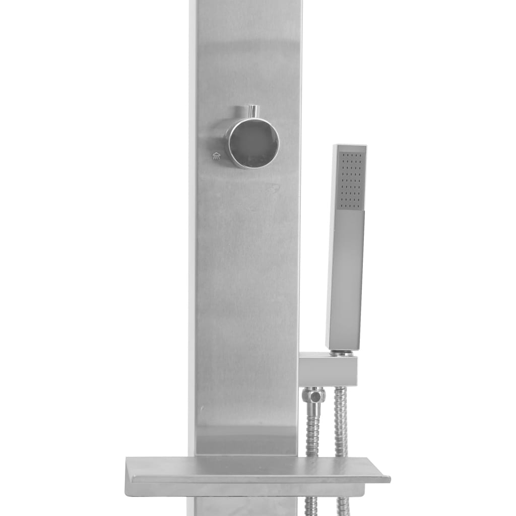 vidaXL Gartendusche Edelstahl Gerade