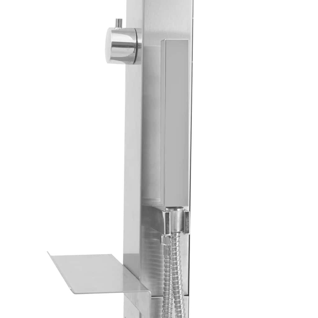 vidaXL Gartendusche Edelstahl Gerade