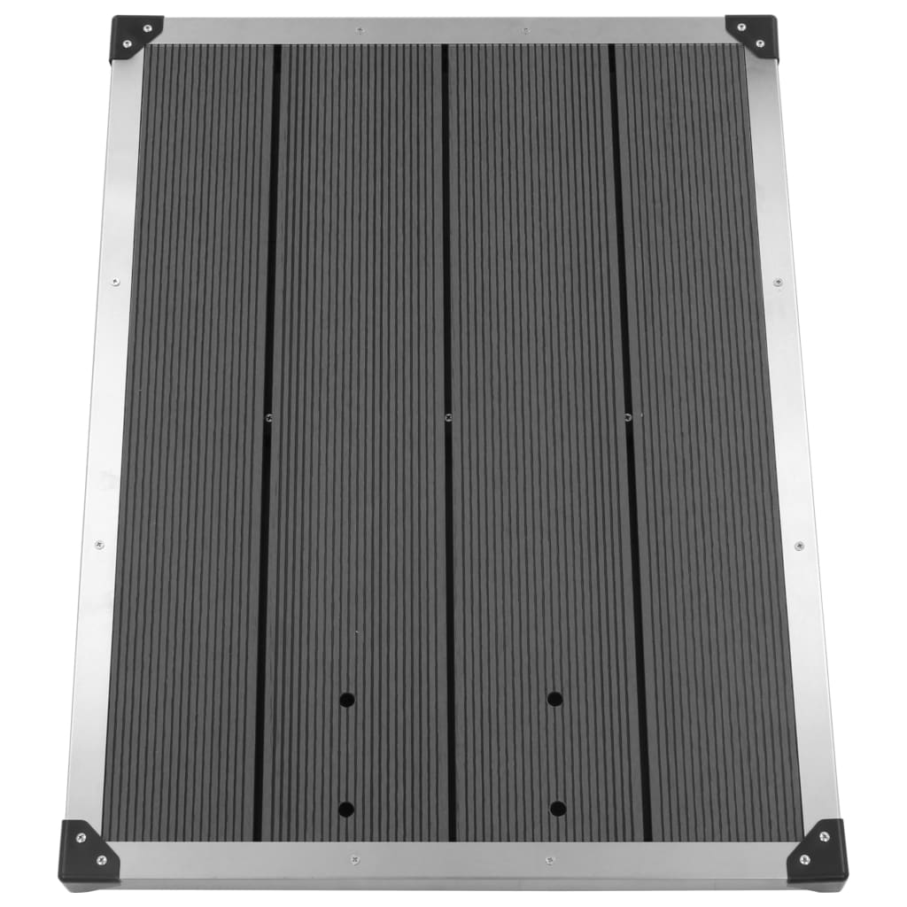 vidaXL Garten-Duschwanne WPC Edelstahl 80 x 62 cm Braun