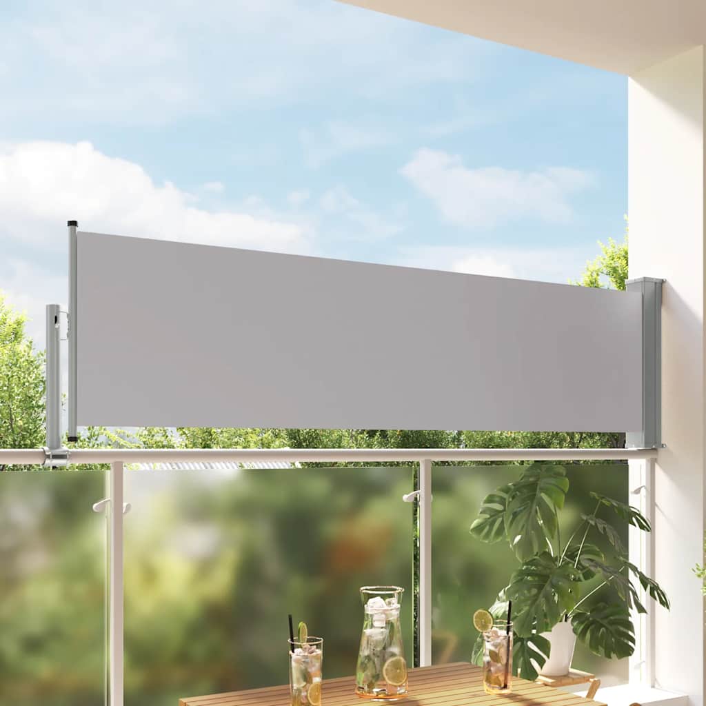 vidaXL Ausziehbare Seitenmarkise 100 x 300 cm Schwarz
