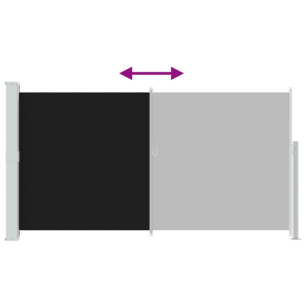 vidaXL Ausziehbare Seitenmarkise 170×300 cm Schwarz