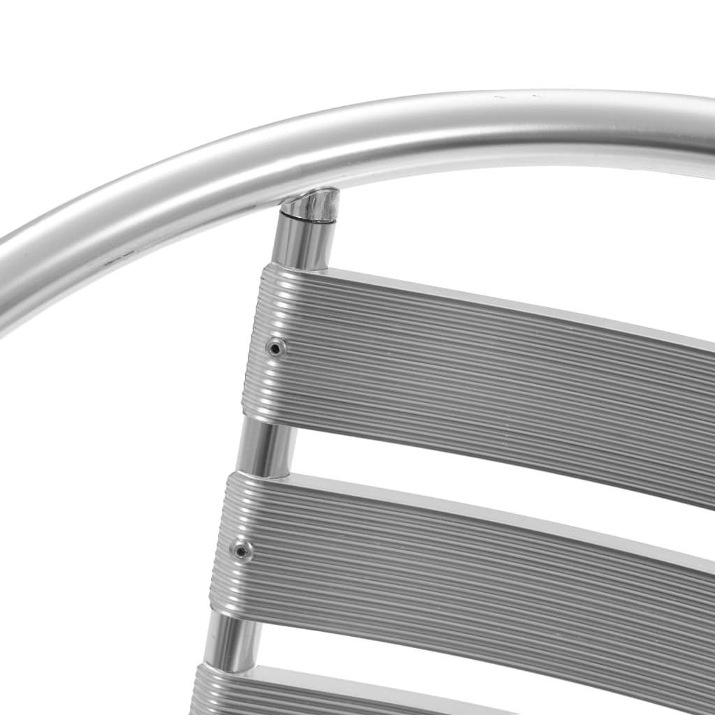 vidaXL Stapelbare Gartenstühle 4 Stk. Aluminium