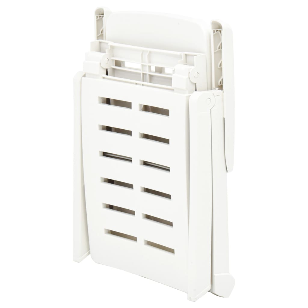 vidaXL Klappliege Kunststoff Weiß