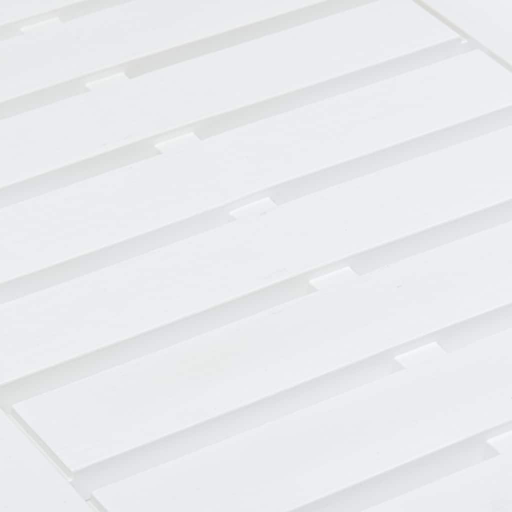 vidaXL Gartentisch Weiß 78x55x38 cm Kunststoff