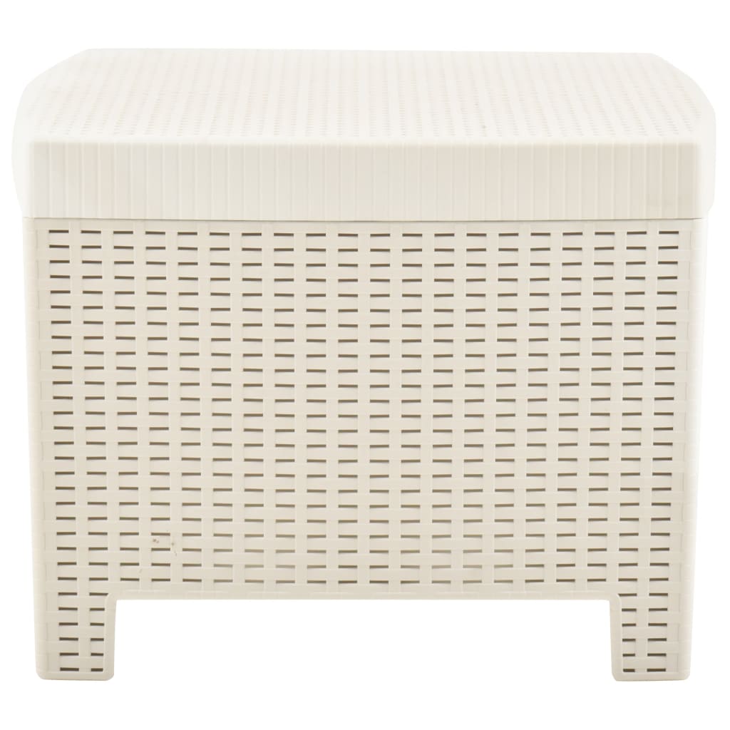 vidaXL 3-tlg. Garten-Lounge-Set Kunststoff Weiß