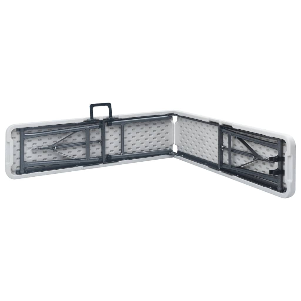 vidaXL Klappbare Gartenbänke 2 Stk. 180 cm HDPE Weiß