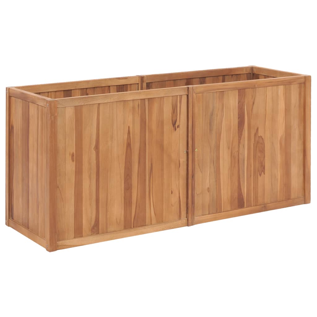 vidaXL Hochbeet 150x30x25 cm Massivholz Teak