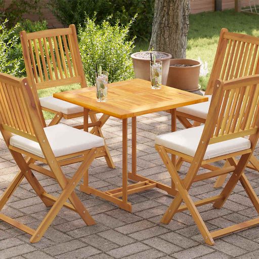 vidaXL Tischplatte Massivholz Teak Rund 2,5 cm 40 cm