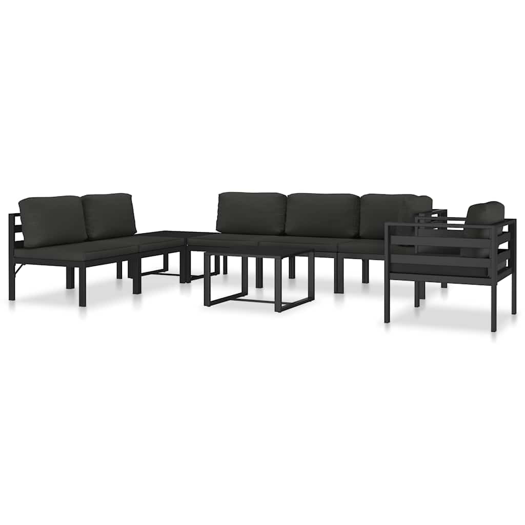 vidaXL Modular-Sofa-Eckteil 1 Stk. mit Kissen Aluminium Anthrazit