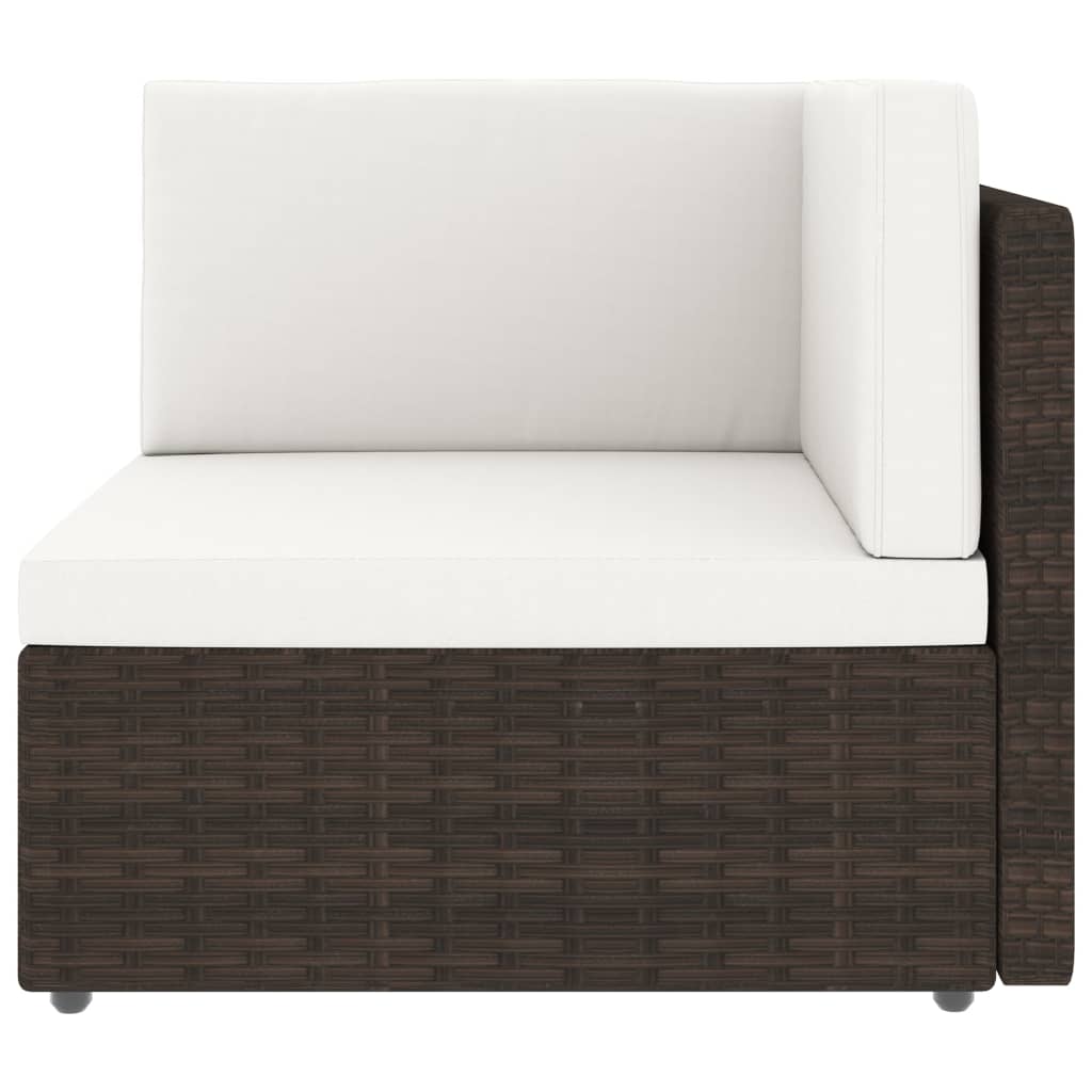 vidaXL Modulares Mittelsofa Poly Rattan Schwarz
